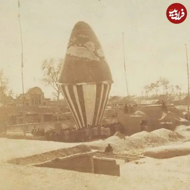 عکس/ تفریح تهرانی‌ها با بالن در عصر ناصرالدین‌شاه؛ سال ۱۲۵۴