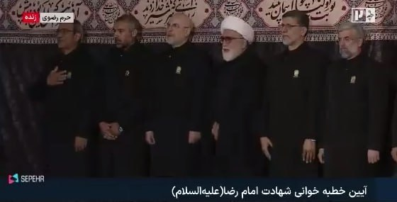 عکس هایی از قالیباف و عراقچی در مراسم خطبه خوانی شهادت امام رضا (ع)