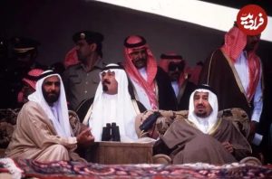 عکس/ شیخ زاید، بنیان‌گذار امارات، در کنار پادشاه و ولیعهد عربستان؛ سال ۱۳۵۸