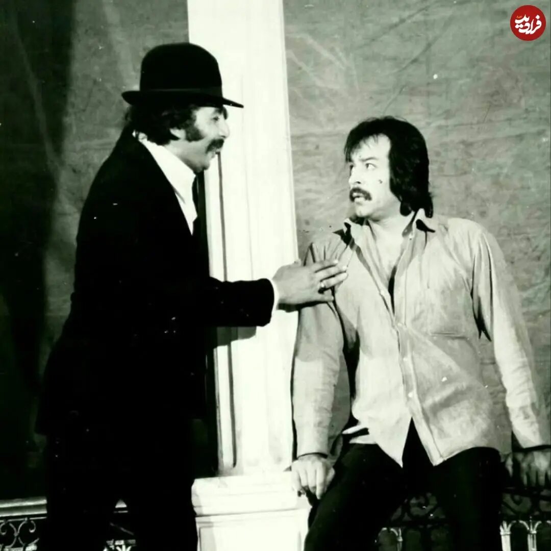 بهمن مفید و ایرج قادری در نمایی از فیلم رفیق؛ سال ۵۴ / عکس